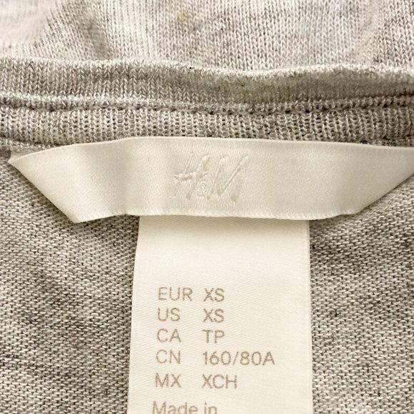 H&M XS Crewneck Tassel Detail Short Sleeve T-Shirt Top - Picture 4 of 7